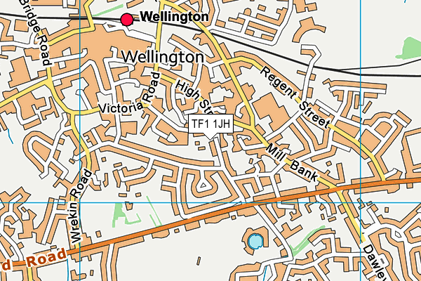 TF1 1JH map - OS VectorMap District (Ordnance Survey) TF1 1JH map - OS VectorMap District (Ordnance Survey)