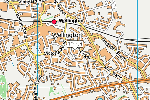TF1 1JN map - OS VectorMap District (Ordnance Survey) TF1 1JN map - OS VectorMap District (Ordnance Survey)