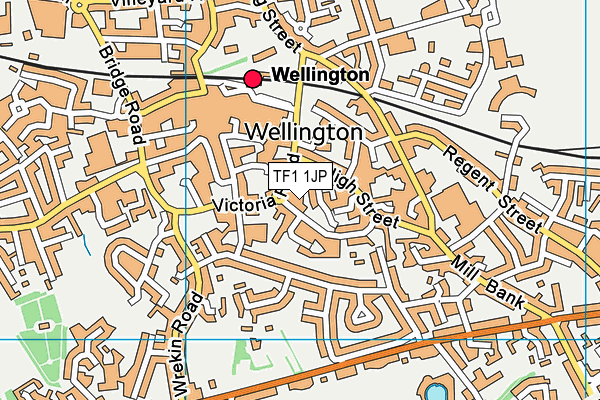 TF1 1JP map - OS VectorMap District (Ordnance Survey) TF1 1JP map - OS VectorMap District (Ordnance Survey)