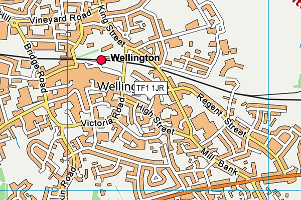 TF1 1JR map - OS VectorMap District (Ordnance Survey) TF1 1JR map - OS VectorMap District (Ordnance Survey)