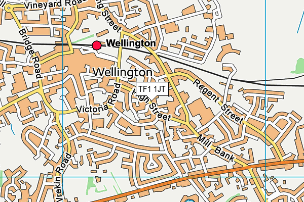 TF1 1JT map - OS VectorMap District (Ordnance Survey) TF1 1JT map - OS VectorMap District (Ordnance Survey)
