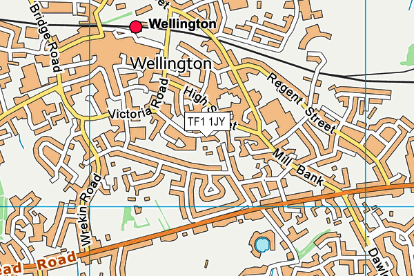 TF1 1JY map - OS VectorMap District (Ordnance Survey) TF1 1JY map - OS VectorMap District (Ordnance Survey)