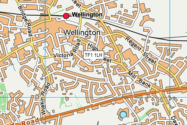 TF1 1LH map - OS VectorMap District (Ordnance Survey) TF1 1LH map - OS VectorMap District (Ordnance Survey)