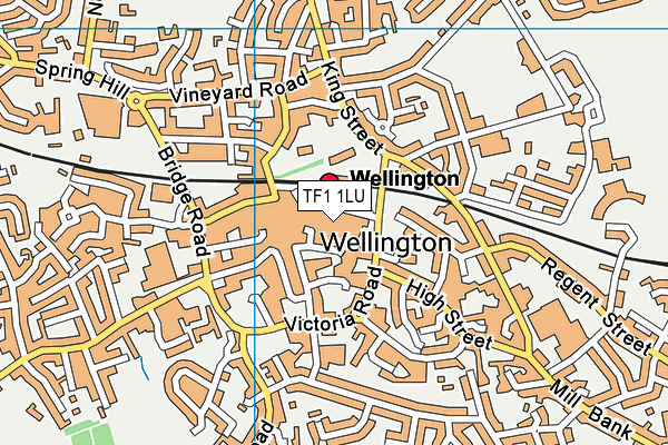 TF1 1LU map - OS VectorMap District (Ordnance Survey)