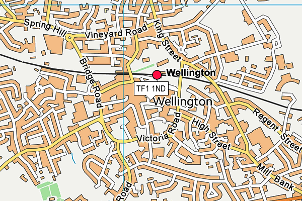 TF1 1ND map - OS VectorMap District (Ordnance Survey) TF1 1ND map - OS VectorMap District (Ordnance Survey)