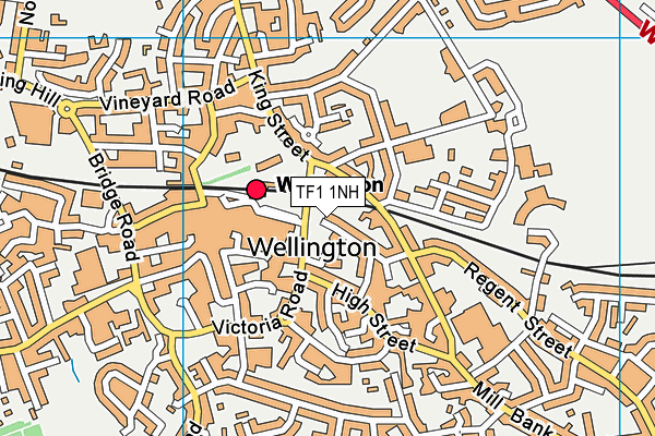 TF1 1NH map - OS VectorMap District (Ordnance Survey) TF1 1NH map - OS VectorMap District (Ordnance Survey)