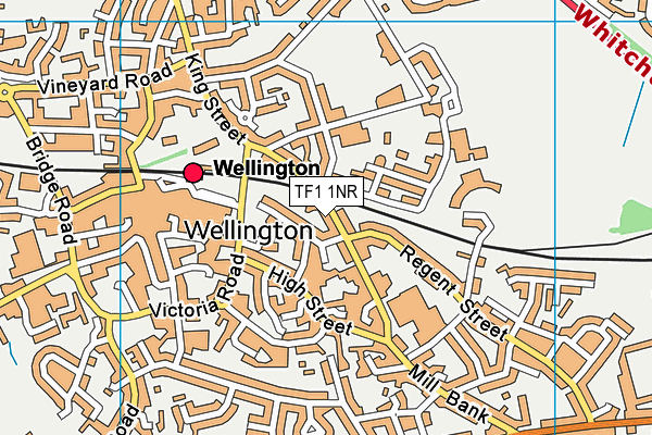 TF1 1NR map - OS VectorMap District (Ordnance Survey) TF1 1NR map - OS VectorMap District (Ordnance Survey)