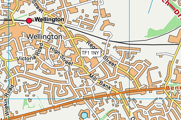 TF1 1NY map - OS VectorMap District (Ordnance Survey) TF1 1NY map - OS VectorMap District (Ordnance Survey)