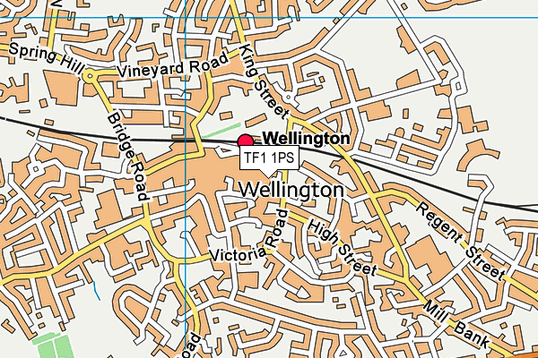 TF1 1PS map - OS VectorMap District (Ordnance Survey) TF1 1PS map - OS VectorMap District (Ordnance Survey)