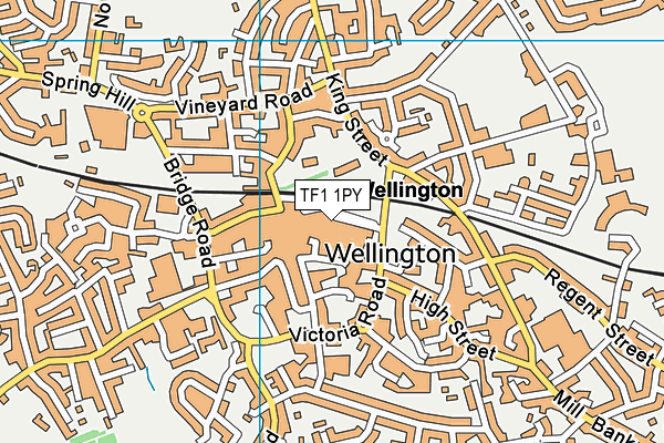 TF1 1PY map - OS VectorMap District (Ordnance Survey) TF1 1PY map - OS VectorMap District (Ordnance Survey)