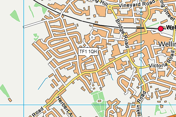 TF1 1QH map - OS VectorMap District (Ordnance Survey) TF1 1QH map - OS VectorMap District (Ordnance Survey)
