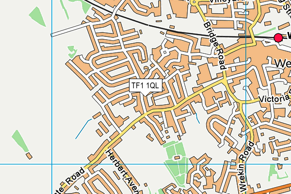 TF1 1QL map - OS VectorMap District (Ordnance Survey) TF1 1QL map - OS VectorMap District (Ordnance Survey)