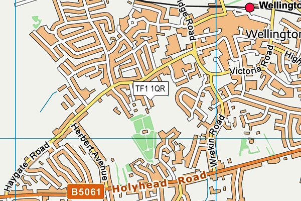 TF1 1QR map - OS VectorMap District (Ordnance Survey) TF1 1QR map - OS VectorMap District (Ordnance Survey)