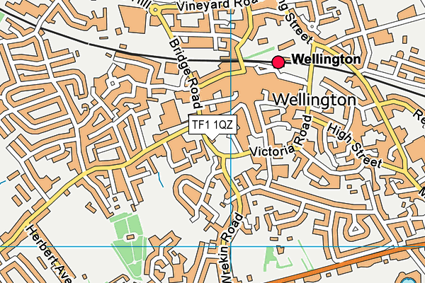 TF1 1QZ map - OS VectorMap District (Ordnance Survey) TF1 1QZ map - OS VectorMap District (Ordnance Survey)