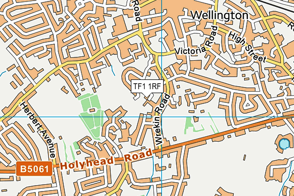TF1 1RF map - OS VectorMap District (Ordnance Survey) TF1 1RF map - OS VectorMap District (Ordnance Survey)