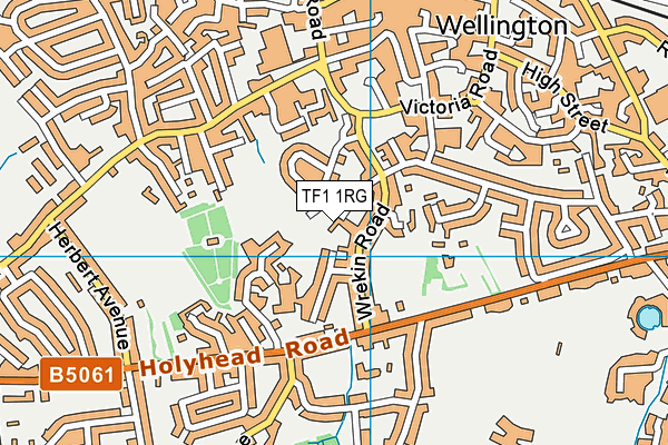TF1 1RG map - OS VectorMap District (Ordnance Survey) TF1 1RG map - OS VectorMap District (Ordnance Survey)