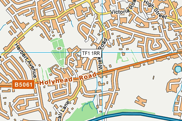 TF1 1RR map - OS VectorMap District (Ordnance Survey)