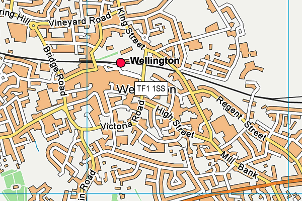 TF1 1SS map - OS VectorMap District (Ordnance Survey) TF1 1SS map - OS VectorMap District (Ordnance Survey)