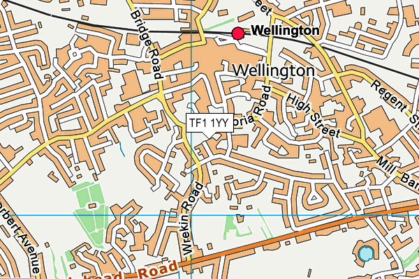 TF1 1YY map - OS VectorMap District (Ordnance Survey) TF1 1YY map - OS VectorMap District (Ordnance Survey)