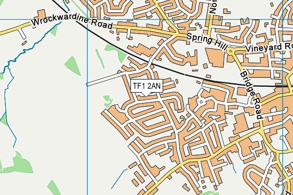 TF1 2AN map - OS VectorMap District (Ordnance Survey) TF1 2AN map - OS VectorMap District (Ordnance Survey)
