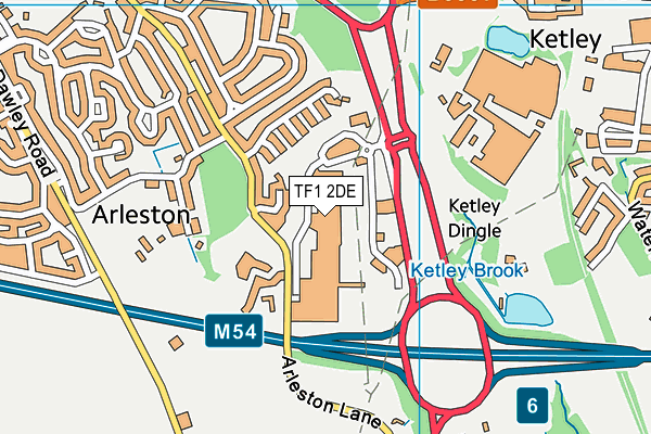 TF1 2DE map - OS VectorMap District (Ordnance Survey) TF1 2DE map - OS VectorMap District (Ordnance Survey)