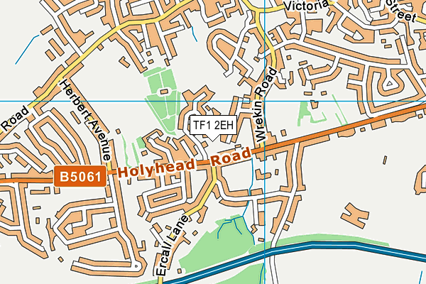 TF1 2EH map - OS VectorMap District (Ordnance Survey) TF1 2EH map - OS VectorMap District (Ordnance Survey)