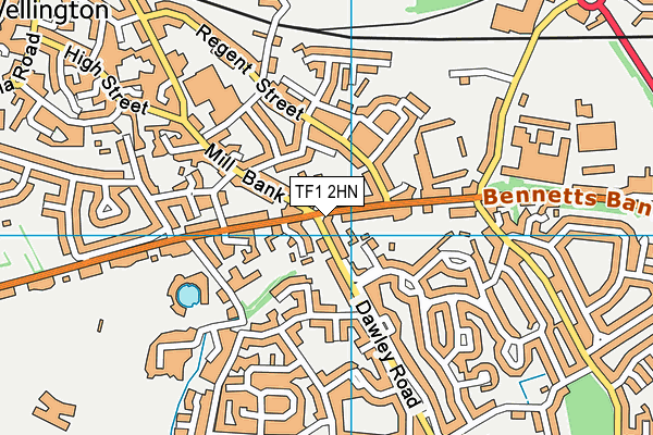 TF1 2HN map - OS VectorMap District (Ordnance Survey) TF1 2HN map - OS VectorMap District (Ordnance Survey)