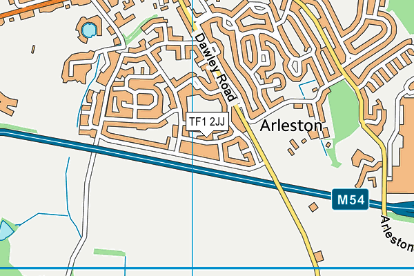 TF1 2JJ map - OS VectorMap District (Ordnance Survey) TF1 2JJ map - OS VectorMap District (Ordnance Survey)