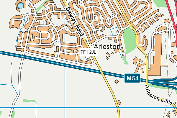 TF1 2JL map - OS VectorMap District (Ordnance Survey) TF1 2JL map - OS VectorMap District (Ordnance Survey)