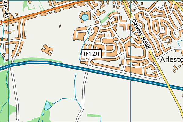TF1 2JT map - OS VectorMap District (Ordnance Survey) TF1 2JT map - OS VectorMap District (Ordnance Survey)