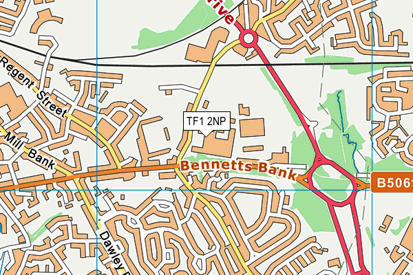 TF1 2NP map - OS VectorMap District (Ordnance Survey) TF1 2NP map - OS VectorMap District (Ordnance Survey)