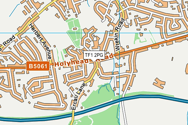 TF1 2PG map - OS VectorMap District (Ordnance Survey) TF1 2PG map - OS VectorMap District (Ordnance Survey)