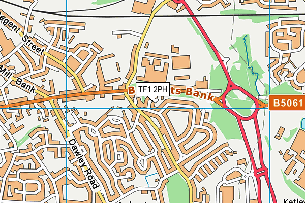 TF1 2PH map - OS VectorMap District (Ordnance Survey) TF1 2PH map - OS VectorMap District (Ordnance Survey)