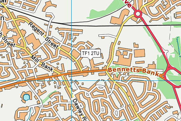 TF1 2TU map - OS VectorMap District (Ordnance Survey) TF1 2TU map - OS VectorMap District (Ordnance Survey)