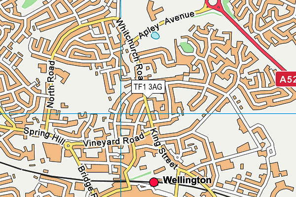 TF1 3AG map - OS VectorMap District (Ordnance Survey) TF1 3AG map - OS VectorMap District (Ordnance Survey)