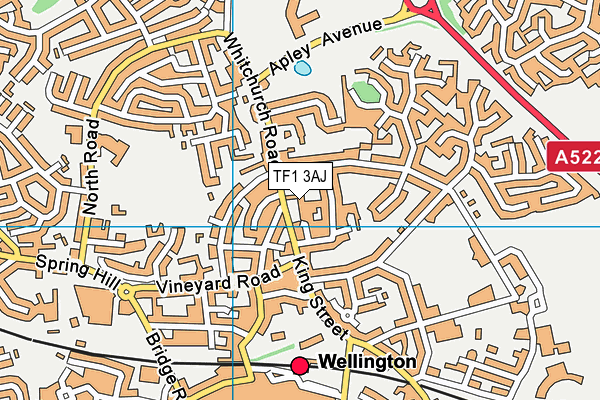TF1 3AJ map - OS VectorMap District (Ordnance Survey) TF1 3AJ map - OS VectorMap District (Ordnance Survey)
