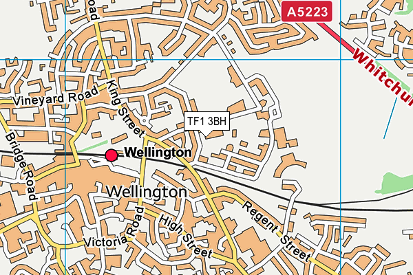 TF1 3BH map - OS VectorMap District (Ordnance Survey) TF1 3BH map - OS VectorMap District (Ordnance Survey)