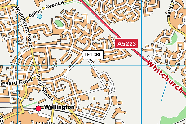 TF1 3BL map - OS VectorMap District (Ordnance Survey) TF1 3BL map - OS VectorMap District (Ordnance Survey)