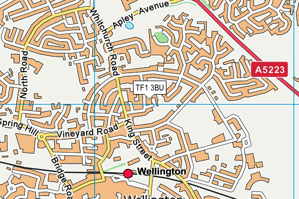 TF1 3BU map - OS VectorMap District (Ordnance Survey) TF1 3BU map - OS VectorMap District (Ordnance Survey)