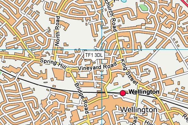 TF1 3DL map - OS VectorMap District (Ordnance Survey) TF1 3DL map - OS VectorMap District (Ordnance Survey)