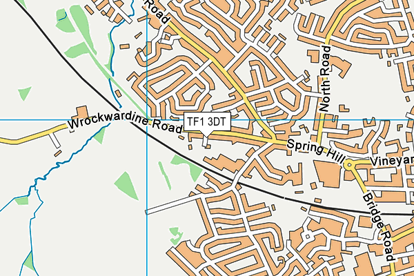 TF1 3DT map - OS VectorMap District (Ordnance Survey) TF1 3DT map - OS VectorMap District (Ordnance Survey)