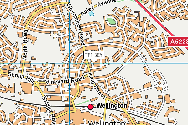 TF1 3EY map - OS VectorMap District (Ordnance Survey) TF1 3EY map - OS VectorMap District (Ordnance Survey)