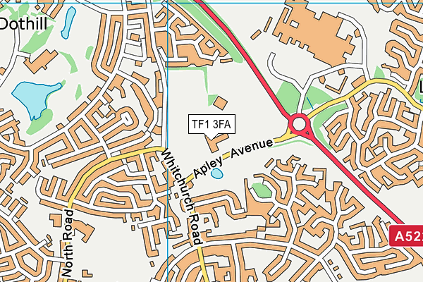 TF1 3FA map - OS VectorMap District (Ordnance Survey) TF1 3FA map - OS VectorMap District (Ordnance Survey)