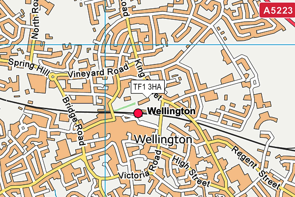 TF1 3HA map - OS VectorMap District (Ordnance Survey) TF1 3HA map - OS VectorMap District (Ordnance Survey)