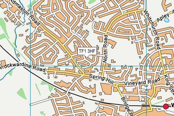 TF1 3HF map - OS VectorMap District (Ordnance Survey) TF1 3HF map - OS VectorMap District (Ordnance Survey)
