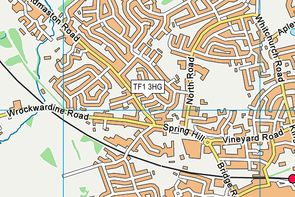 TF1 3HG map - OS VectorMap District (Ordnance Survey) TF1 3HG map - OS VectorMap District (Ordnance Survey)