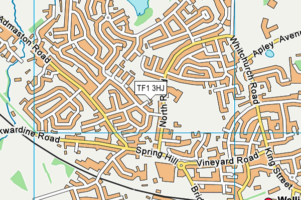 TF1 3HJ map - OS VectorMap District (Ordnance Survey) TF1 3HJ map - OS VectorMap District (Ordnance Survey)