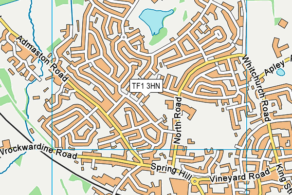 TF1 3HN map - OS VectorMap District (Ordnance Survey) TF1 3HN map - OS VectorMap District (Ordnance Survey)