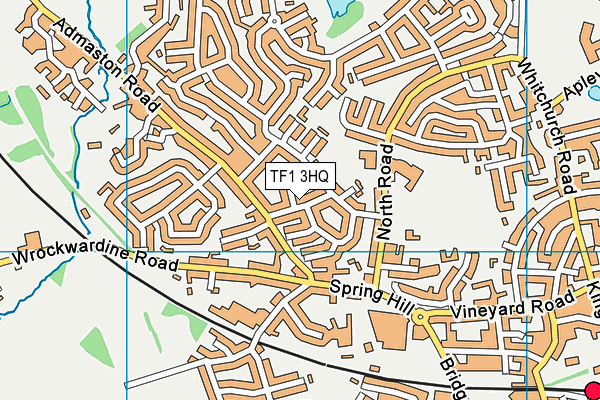 TF1 3HQ map - OS VectorMap District (Ordnance Survey) TF1 3HQ map - OS VectorMap District (Ordnance Survey)
