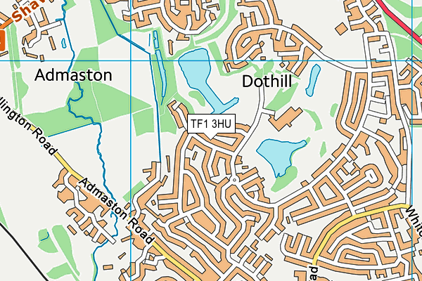 TF1 3HU map - OS VectorMap District (Ordnance Survey) TF1 3HU map - OS VectorMap District (Ordnance Survey)